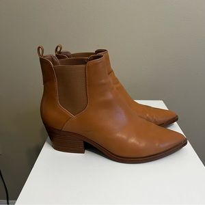 Women’s size 10 tan booties with pointed toe